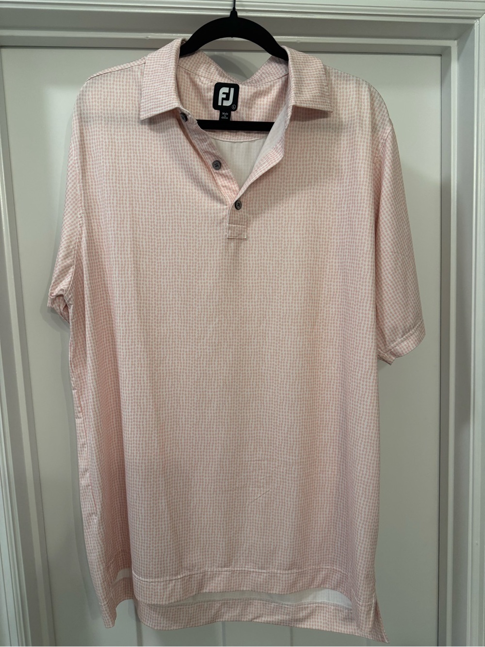 FootJoy Men's Peach Short-Sleeve Polo Shirt